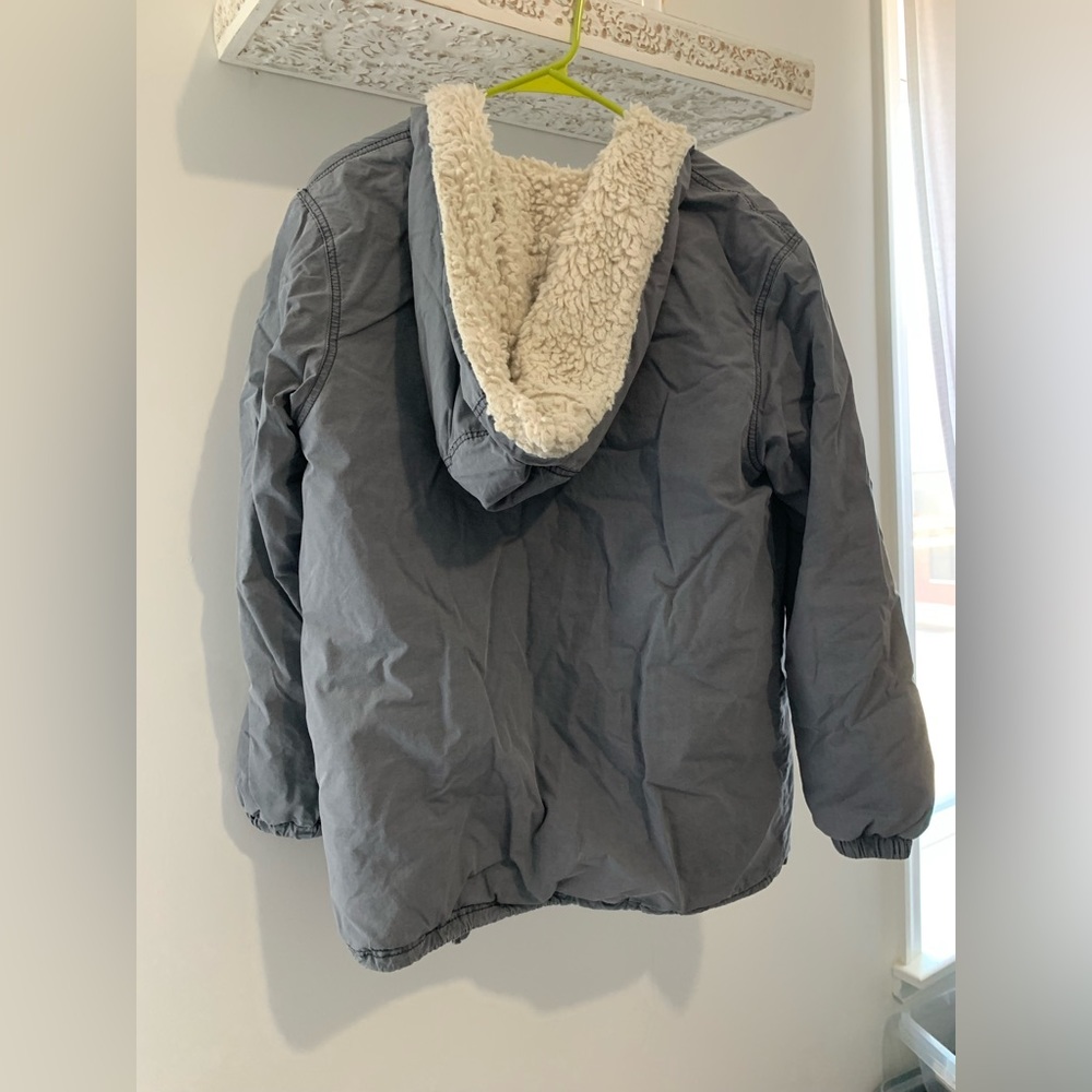 Free people oversized jacket with faux fur inside